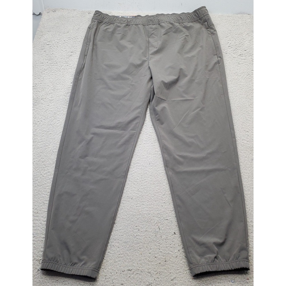Soybu Woven Jogger Pants Mens XXL Gray 4-Way Stretch Water Resistant Drawstring
